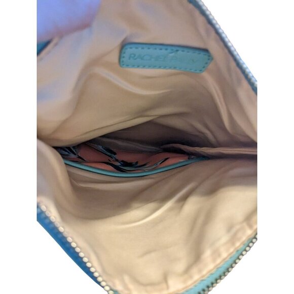 Rachel Pally Reversible Foldover Clutch Bag Coral Mint Floral Print Tassel Zip - Picture 5 of 5